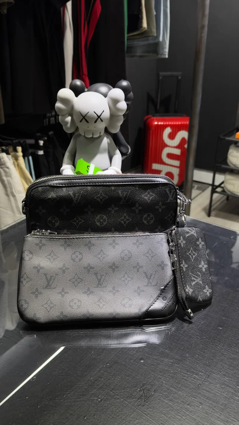 Louis Vuitton Morral sobre Louis Vuitton black 3 en 1 — Morrales